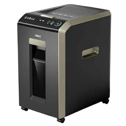 DELI ET089 Qog'oz yo'qotuvchi (Shredder) Cross‑cut P‑4 300 W, 32 L savat, 2 m/daqiq tezlik, 60 daq avto ishlash – ofis va kichik korxonalar uchun