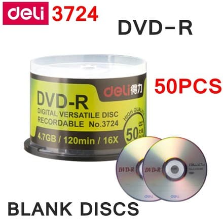 Deli 3724 DVD-R disk 4.7 GB, 16x, 50 dona tuba