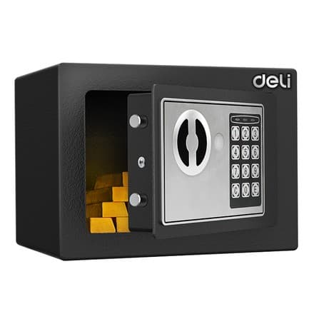 Deli ET510 Qora Mini-Seif – Elektron Qulf