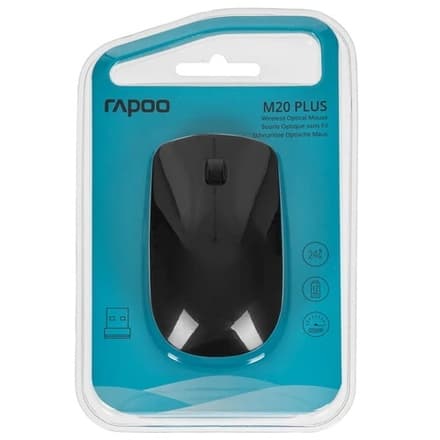 Rapoo M20 Plus (Black) – Simli bo‘lmagan optik mushuk
