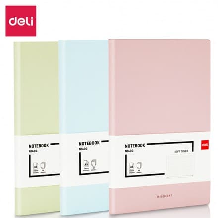 Deli N140G блокнот A5 96 л. клетка
