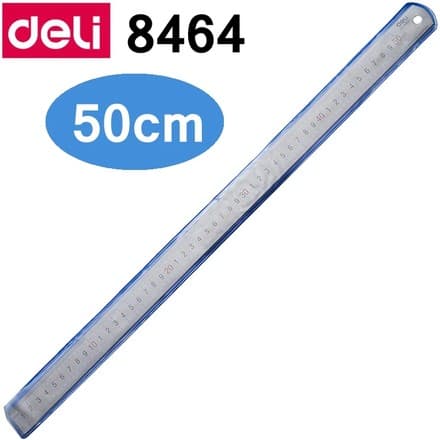 Deli 8464 – металлическая линейка 50 см