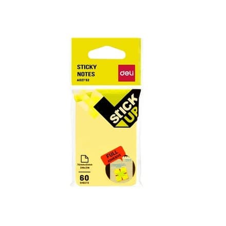 Deli EA02752 100 varaq – Sariq, 76×51 mm, OPP‑paket