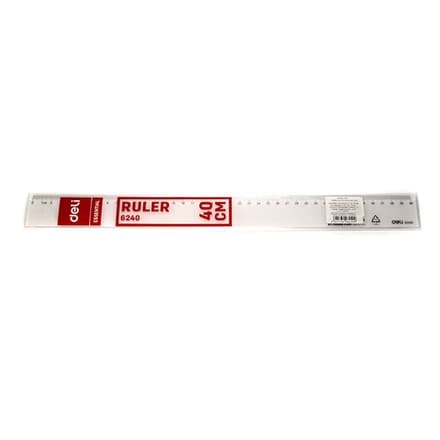 Deli E6240 – 40 см прозрачная пластиковая линейка