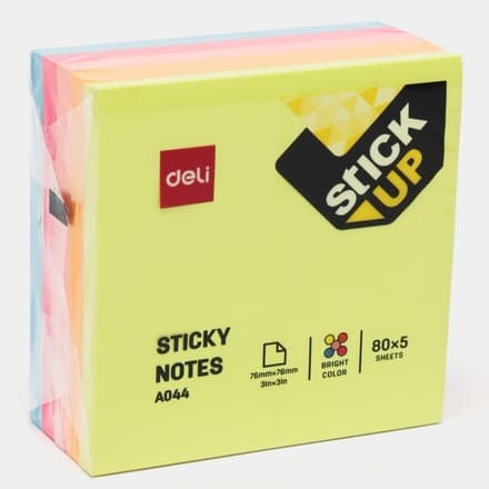 Deli EA044 Neon rangli kubikli yopishqoq qog'oz