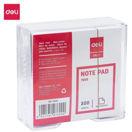 Deli 7600 – 300 sahifali memo pad taglik bilan