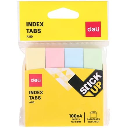 DELI EA11002 – 4‑цветные индекс‑закладки