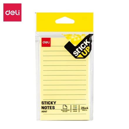 Deli EA047 4‑rangli 76×126 mm yopishqoq qog‘oz