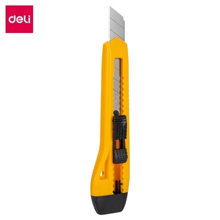 DELI E2061 канцелярский нож с ABS корпусом, 8 snap‑off лезвий