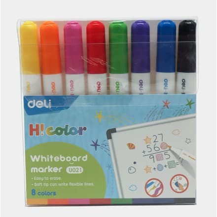 DELI EU021 8‑rangli oq taxta marker