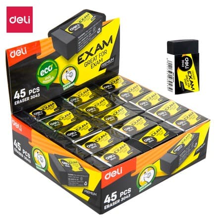 Deli E3043 Premium – Qora 40×22×12 mm lastik