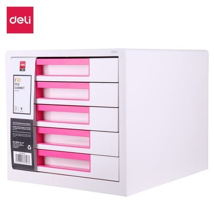 Deli EZ01043 – Розовый 5‑ящиковый файл‑кабинет