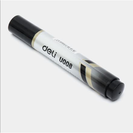 Deli U008-BK черный маркер для белой доски, 1.8 mm bullet tip, 1000 м