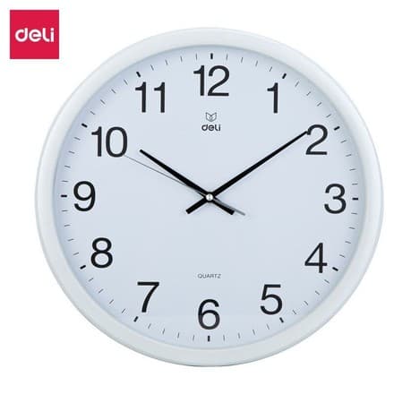 DELI 8835wh Квадратные настенные часы (405×405×50 mm)
