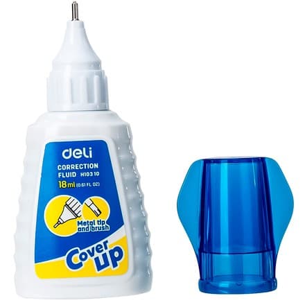Deli 18 ml белый корректирующий маркер, двойной наконечник/нож, 12 шт
