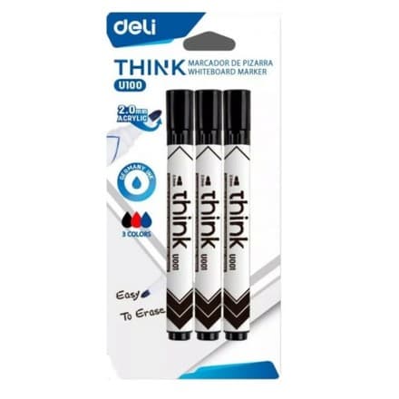 DELI CU100 – 3‑rangli marker to‘plami