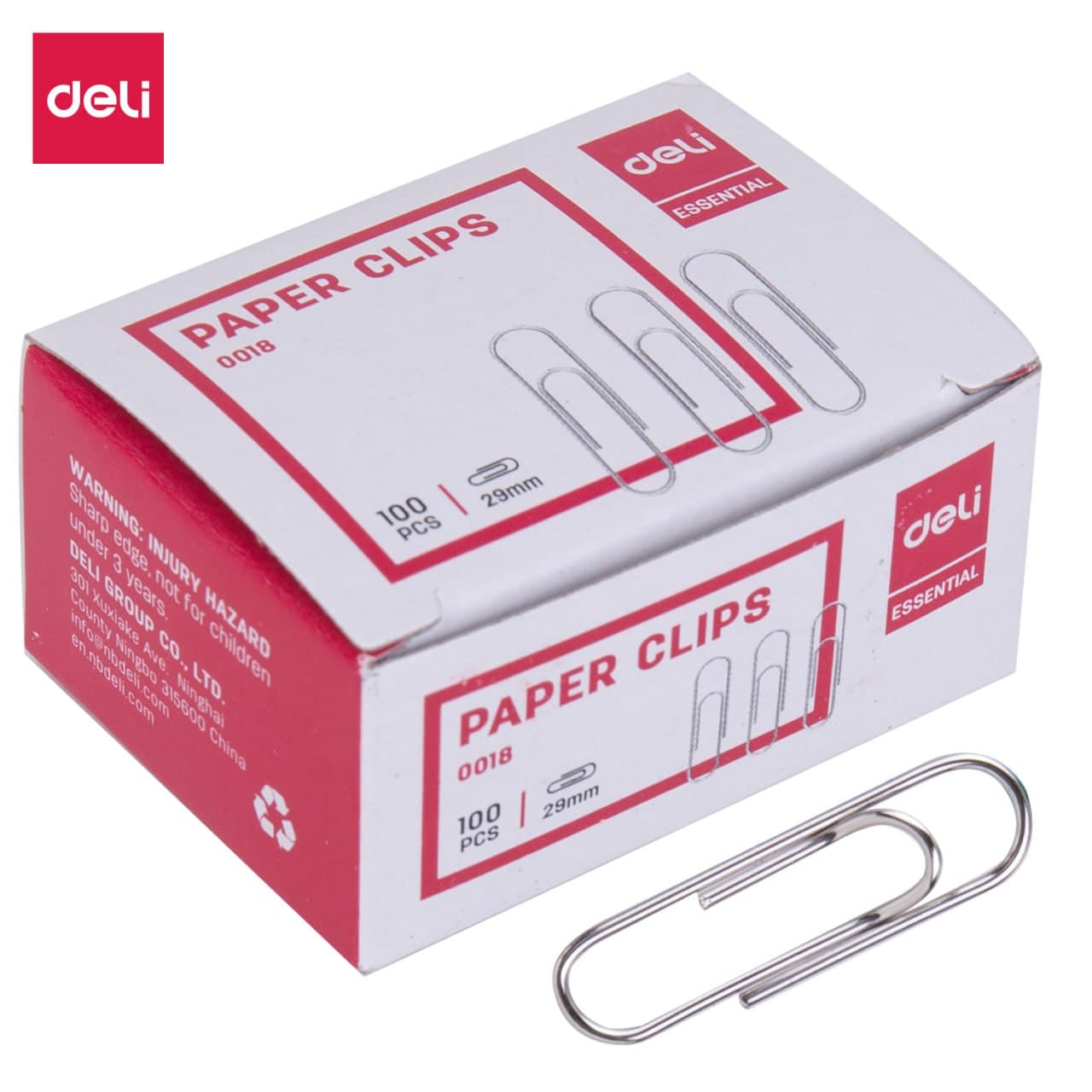 Deli E0018 29 mm nikelli skrepka