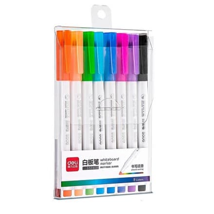 DELI S504 8‑rangli markerlar