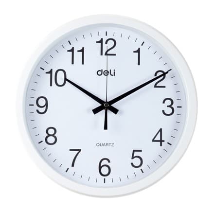 Deli 9005 Белые Настенные Часы