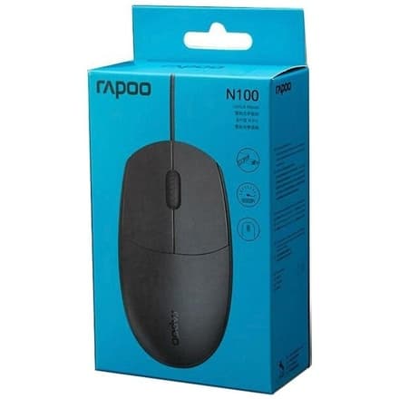 Rapoo N100 кабелли мышь (Қора)