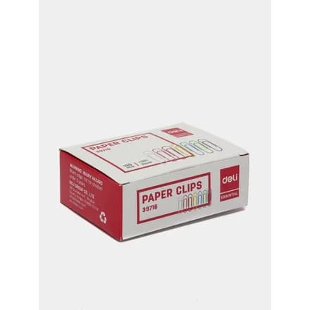Deli 39716 – rangli skrepka 33 mm, 100 dona